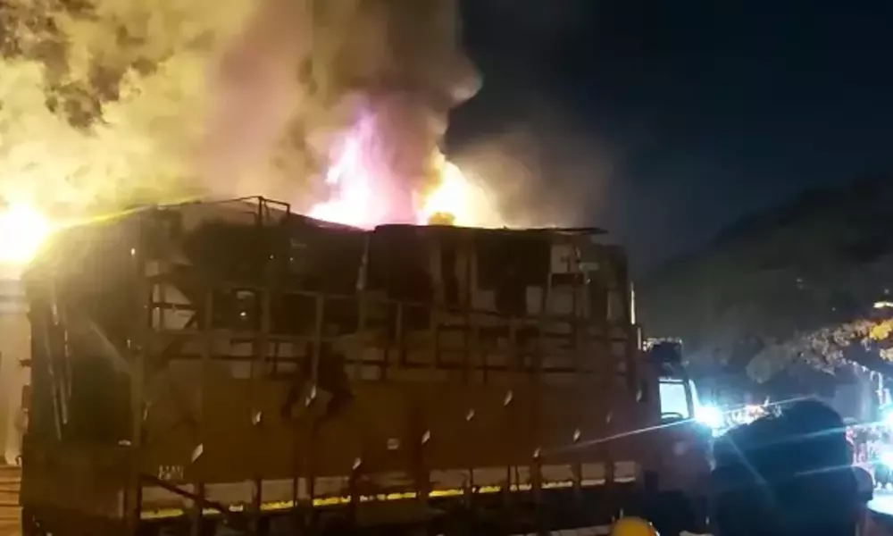 lorry fire