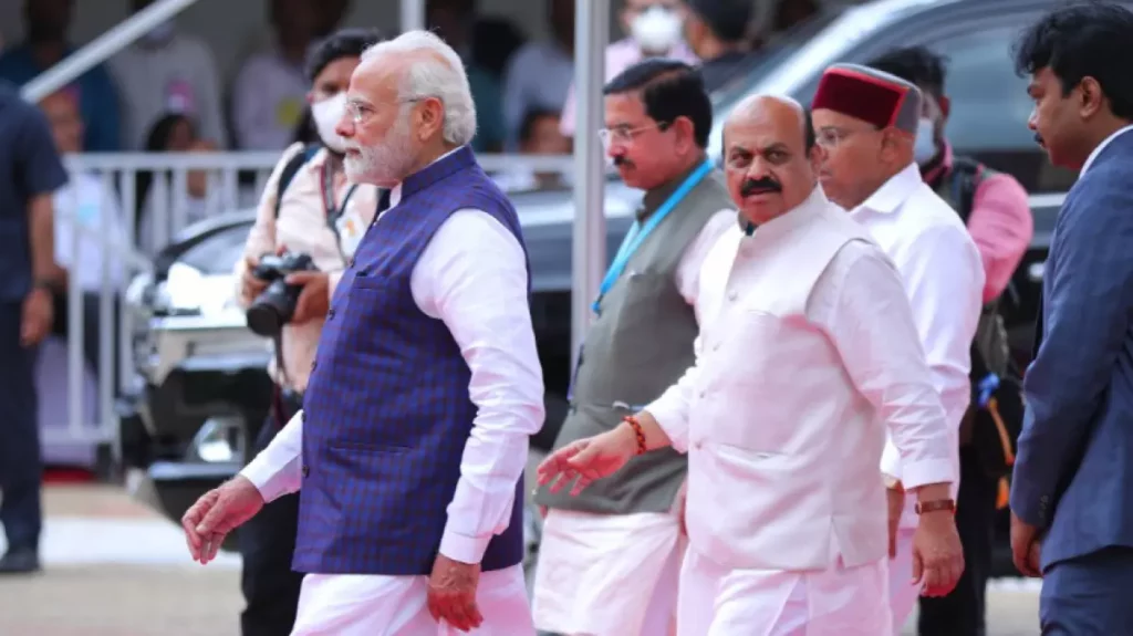 Modi in bengaluru CM bommai