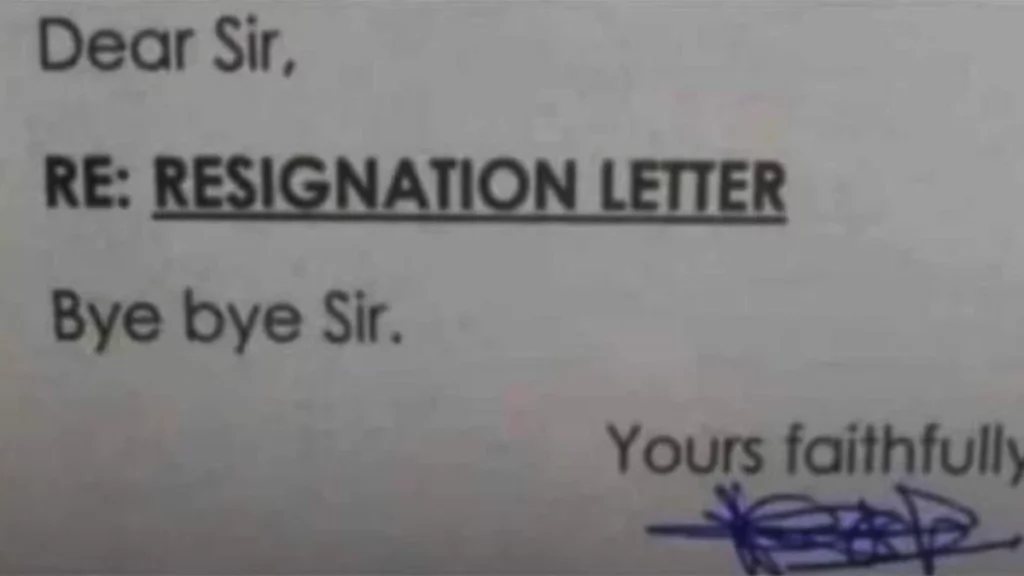 Resignation Letter