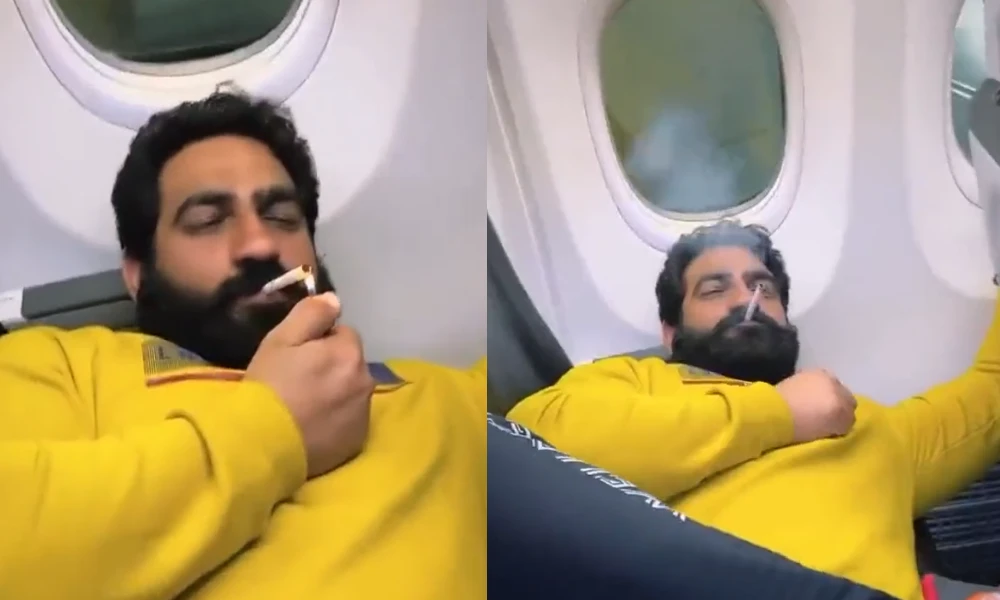 Bobby Kataria Smoke in Plane Video Viral