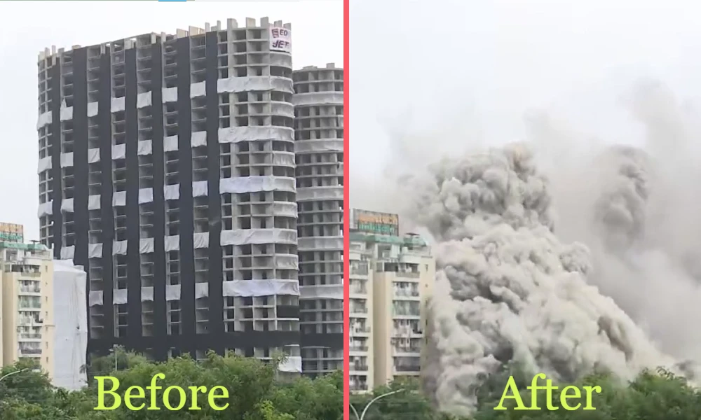 Noida building demolision