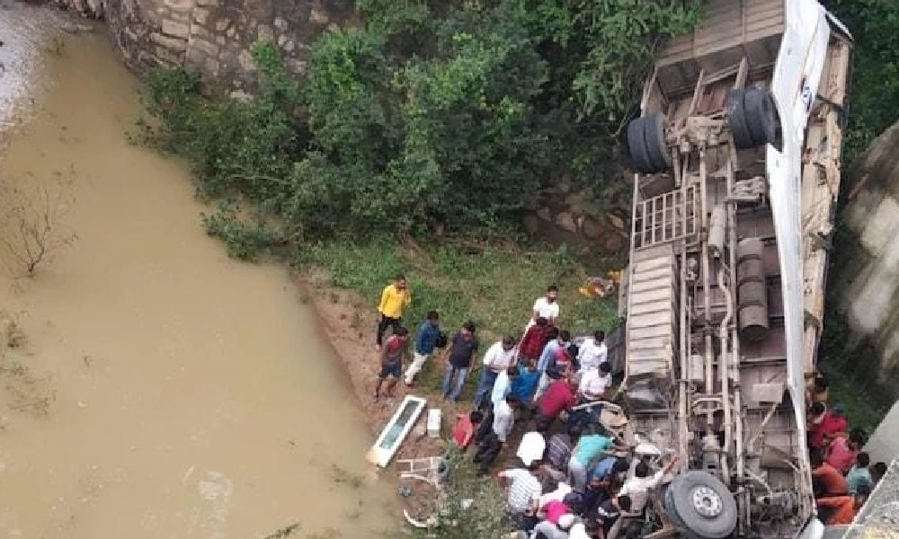 Bus Fall Into River