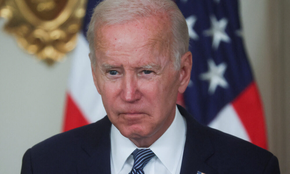 US president Joe Biden falls on steps of Airforce one in Poland