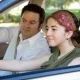 car driving father daughter