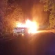 Lorry burnt