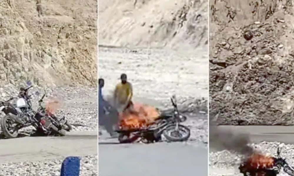 Bullet Bike Catches Fire Viral Video