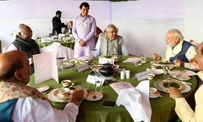Modi and Kharge @ Millet Lunch