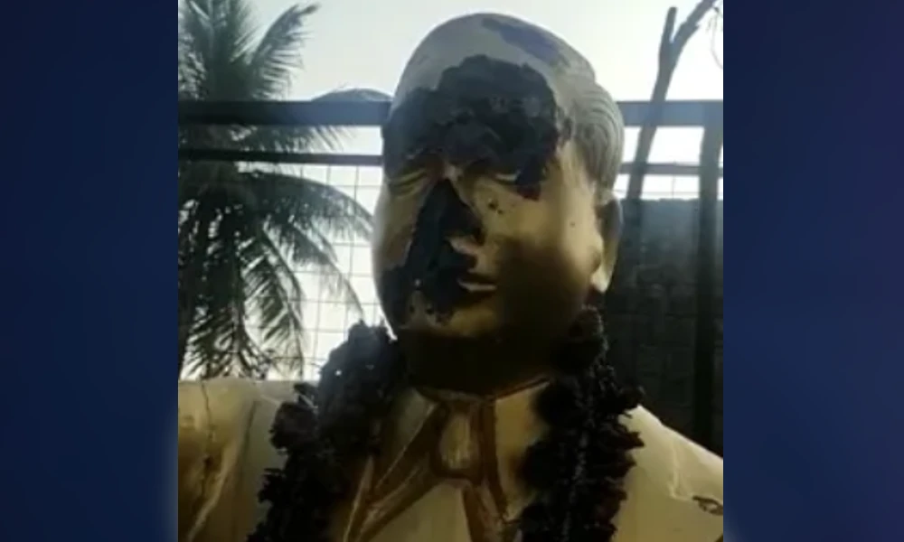 Ambedkar Statue Vandalised