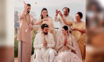 Suniel Shetty and wife Mana bless Athiya Shetty-KL Rahul Wedding