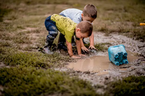 Child Mud Play 