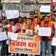 protest against Pathaan movie In Madhya Pradesh Bihar