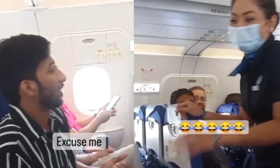 Passenger Asks Open Flight window to spit Pan Viral Video