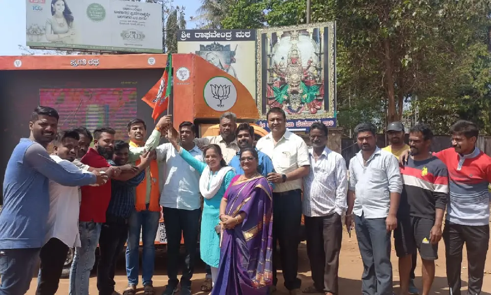 BJP Bharavase‌ LED Van Sirsi