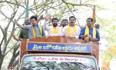 BY Vijayendra gets a grand welcome on day 2 in Mandya