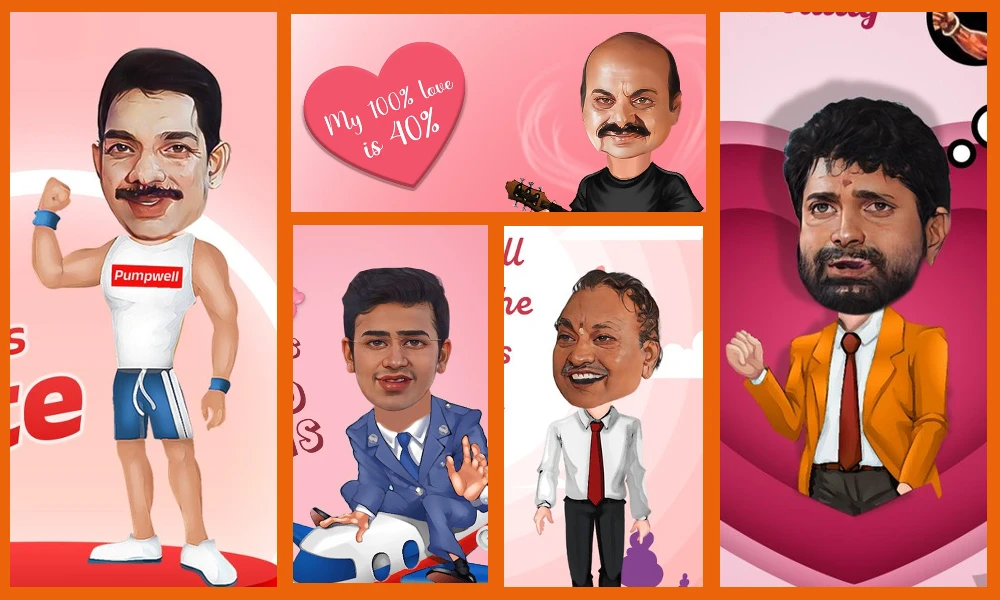 valentines-day-congress tweets about bjp leaders