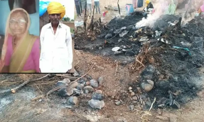 Fire breaks out in hut in Vijayapura, Elderly couple burnt alive