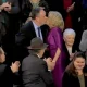 Joe Biden Wife Jill Biden kisses Kamala Harris Husband Doug Emhoff