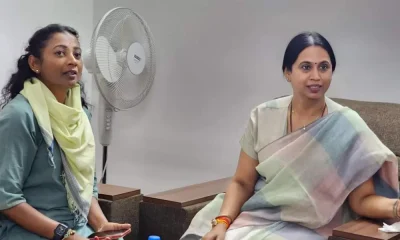 Karnataka Election news Laxmi Hebbalkar visits Gaurigadde to meet Avadhoota Vinay Guruji