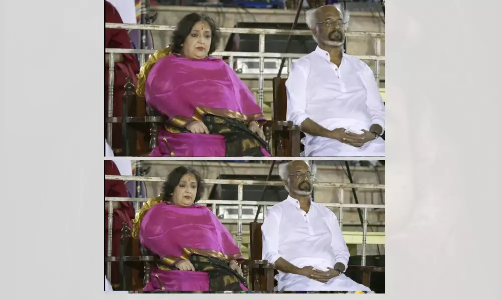 Rajinikanth and wife Latha Maha Shivratri celebrations in Bengaluru