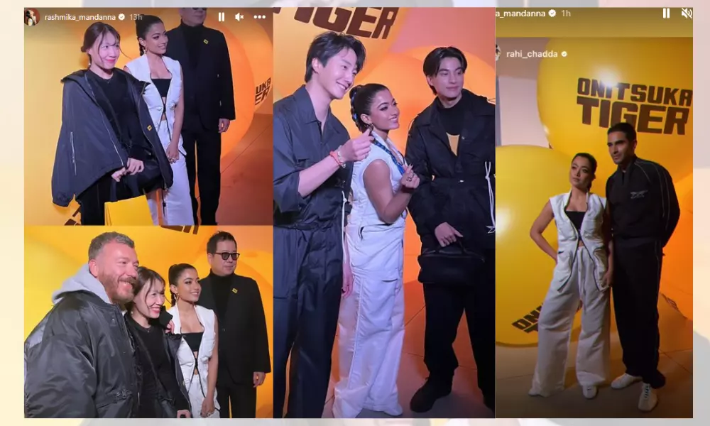 Rashmika Mandanna meets Korean actor Jung Il Woo and Thai star Gulf Kanawut