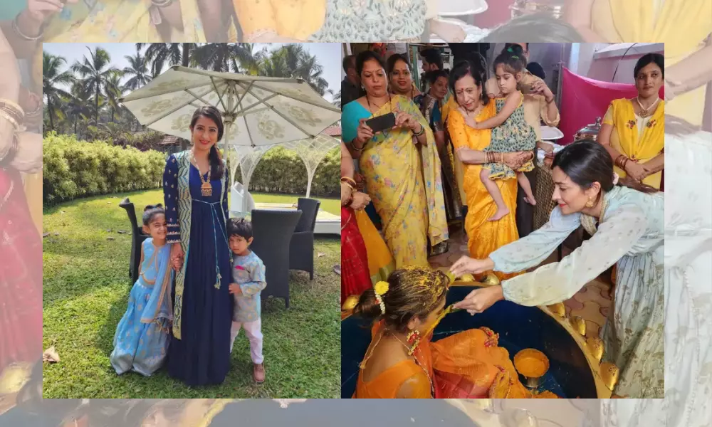 This is how Aira, Yatharv, Radhika Pandit shined in a relative's wedding