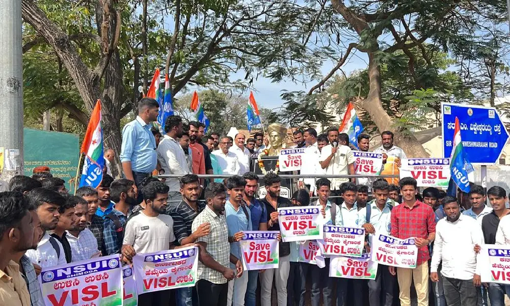 VISL Factory Bhadravathi Protest