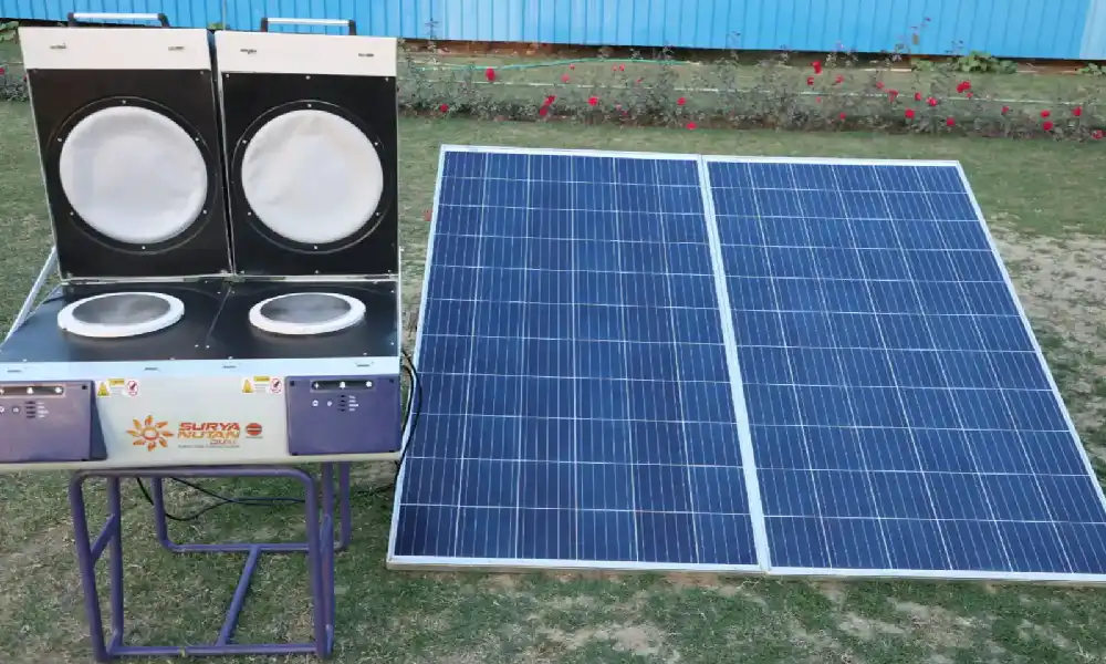 pm modi inaugurates double burner solar stove in india energy week 2023