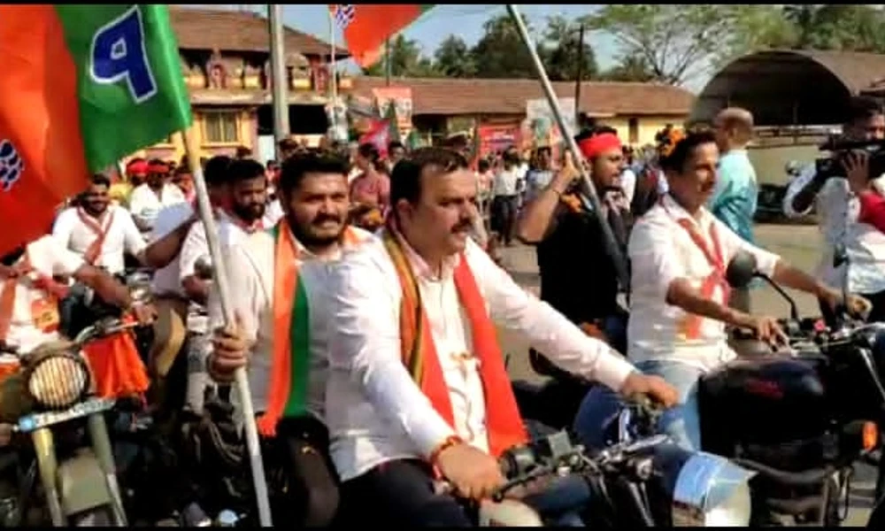 Helmet ban on two wheelers in Udupi Public critics to of BJP rally