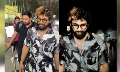 Allu Arjun at Mumbai airport with New look