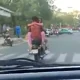 Video of couple romancing on motorbike on Holi eve goes viral