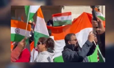 Indian Americans Wave Tricolour In Front Of Khalistan Supporters At San Francisco Consulate