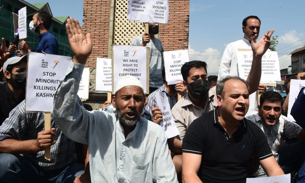 Kashmiri Muslims protest against terrorists is a significant development