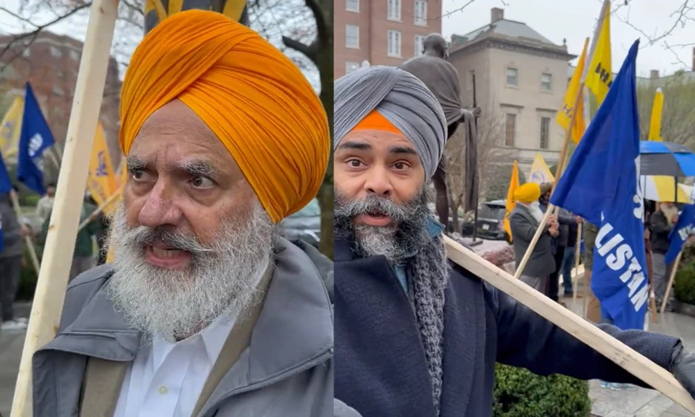 Khalistani protesters abuse And Attack On Indian Journalist in US