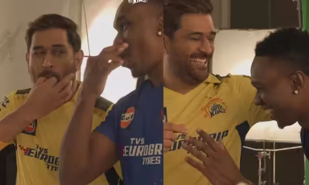 IPL 2023: Dhoni instructs Dwayne Bravo to whistle; The video is viral