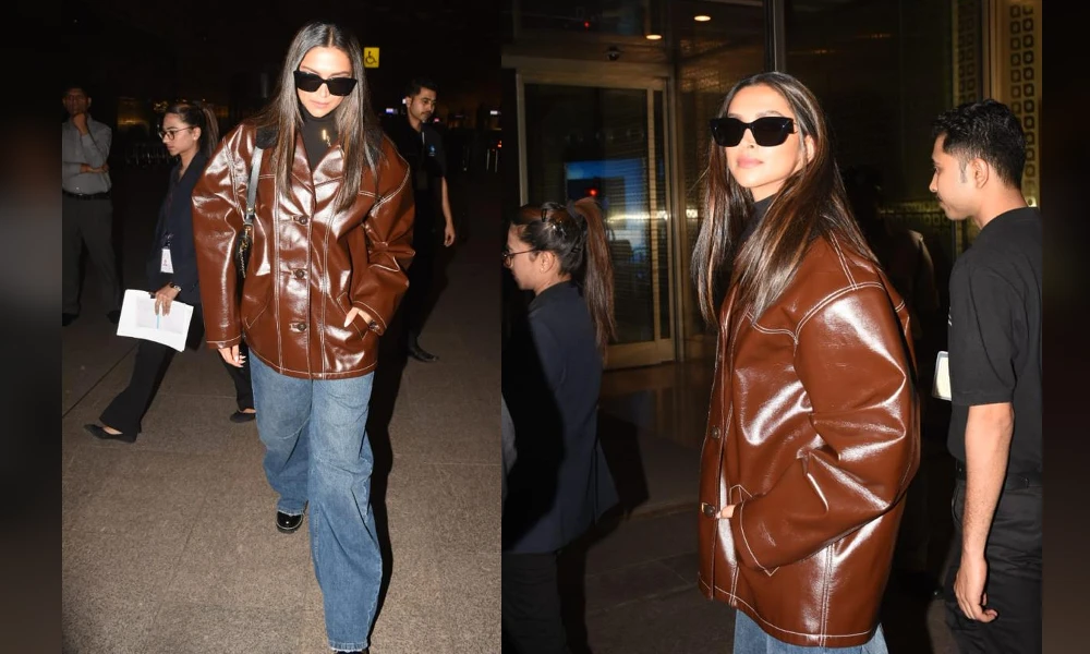Oscars 2023 Deepika Stuns in Leather Jacket