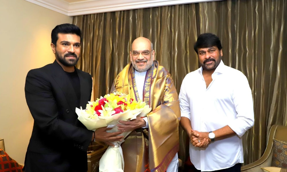Ram Charan met Minister Amit Shah while coming to India after winning Oscar