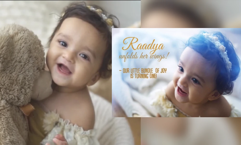 Rishab Shetty shares daughter Radhya Cute birthday photoshoot