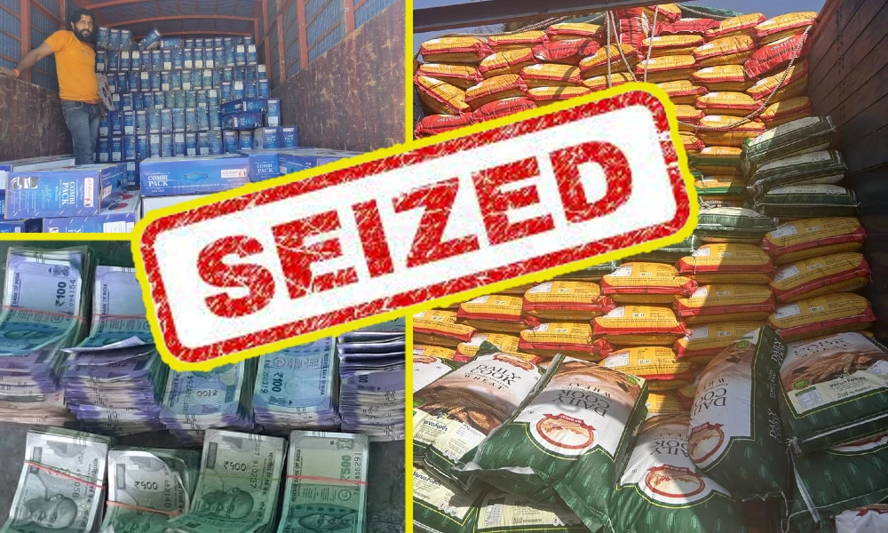 Items worth 47 crore Rs including cash seized in six days in the state