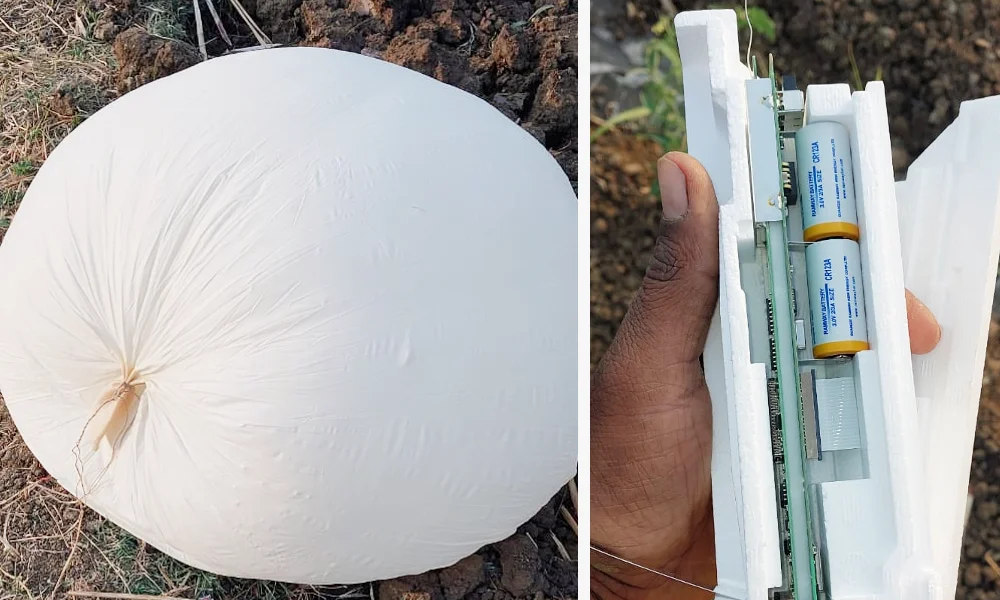 Strange electronic balloon found in Bailahongala