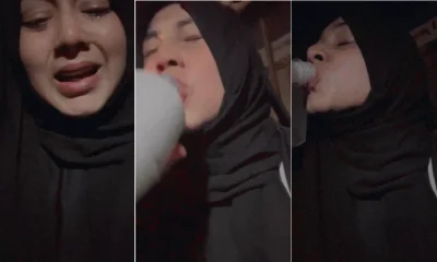 a husband who does not allow the child to be seen, She made a live video and drank poison!