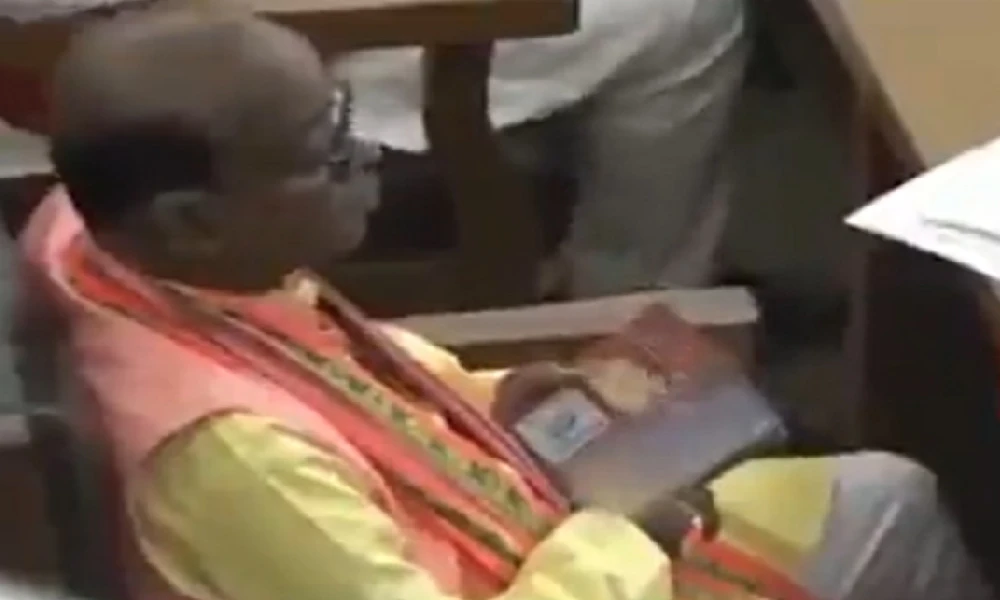 Video Appears To Show Tripura BJP MLA Jadav Lal Nath Watching Porn In Assembly