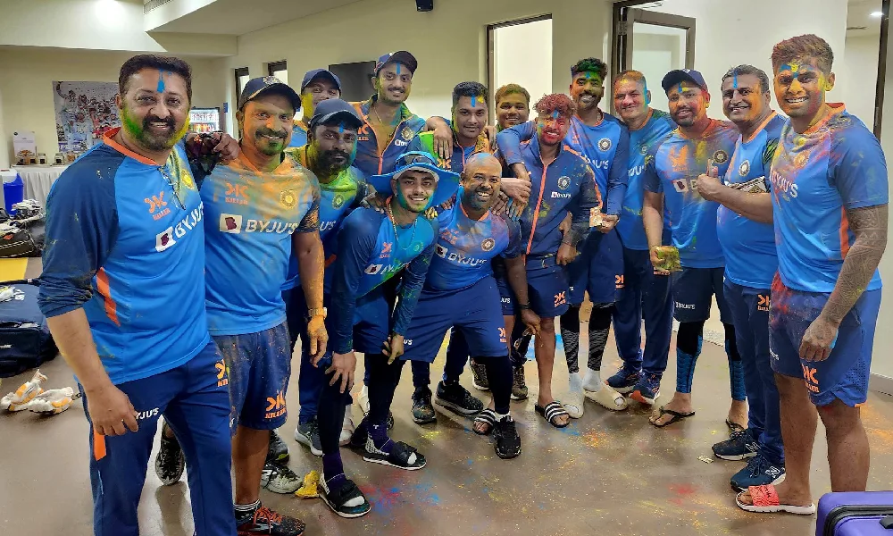 Team India Holi: Team India celebrated Holi