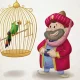 merchant and parakeet