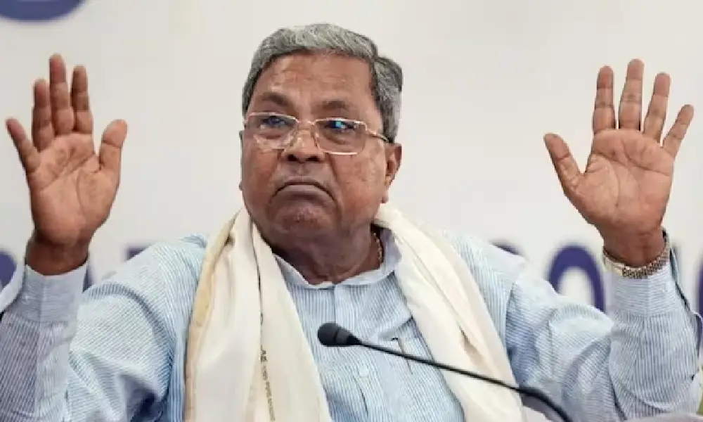 Siddaramaiah in a press conference in Bengaluru.