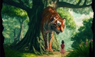 children story tiger and girl