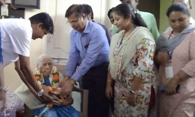 102 and 108 year old women felicitated by election officials Karnataka Election 2023 updates