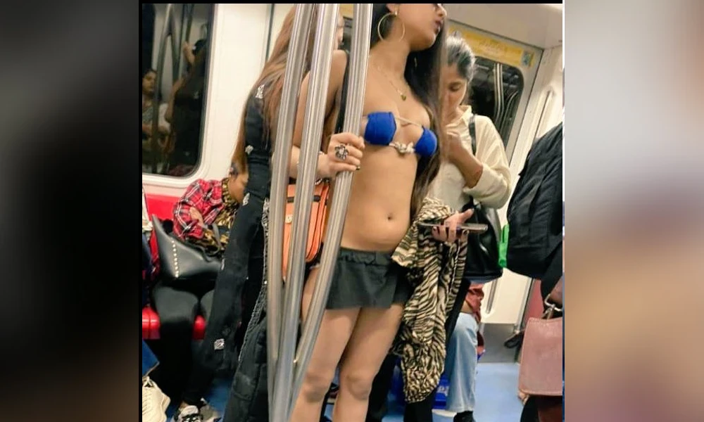 Delhi Metro girl's bikini-like outfit video viral