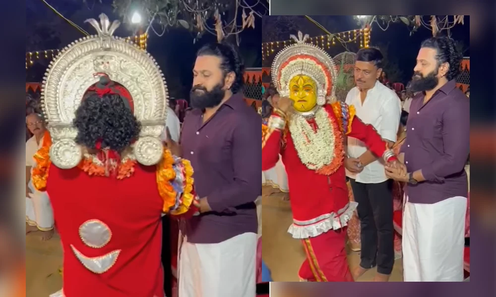 Divine star Rishab Shetty receives blessings from Panjurli deity
