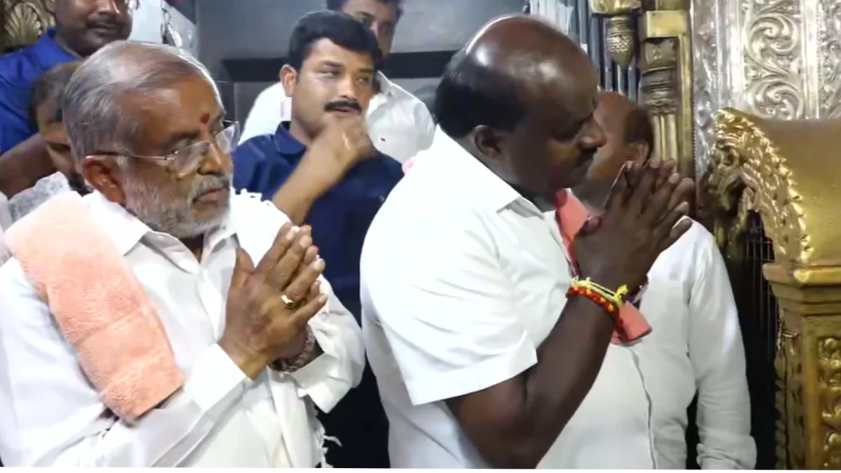 H D Kumaraswamy visit Chamundeshwari Temple in Mysore Karnataka Election updates.