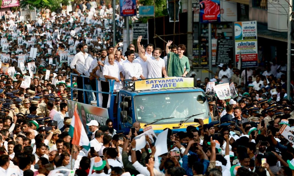 Rahul Gandhi visited his constituency after disqualification as an MP from the Lok Sabha
